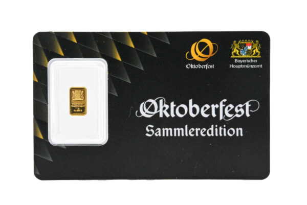 Oktoberfest Goldbarren 1 Gramm - Motiv 2025 – Bild 3