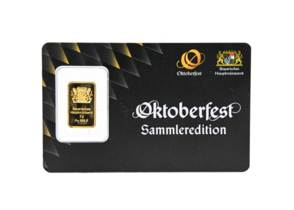 Oktoberfest Goldbarren 2 Gramm - Motiv 2025 – Bild 2