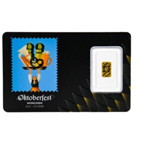 Oktoberfest Goldbarren 1 Gramm - Motiv 2025
