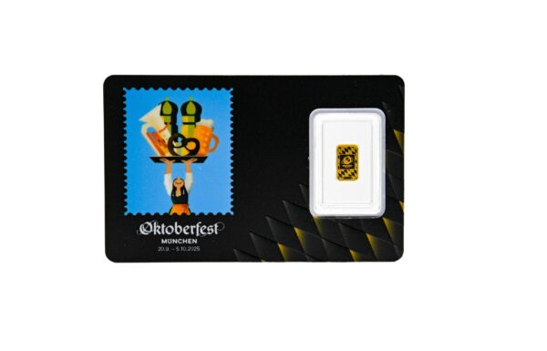 Oktoberfest Goldbarren 1 Gramm - Motiv 2025