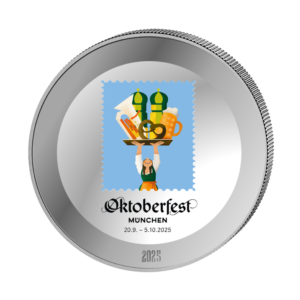 Oktoberfest™ Medaille 2025 - 1 Feinunze Silber - coloriert - limitiert
