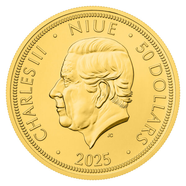 50 NZD - Czech Lion - Feinunze Gold - Anlagemünze Tschechischer Löwe Jahrgang 2025 - Image 2