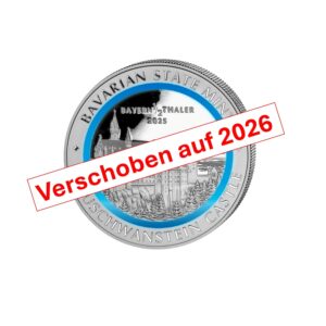 1/2 Bayern Thaler mit Polymerring und Schriftzug "Verschoben af 2026"