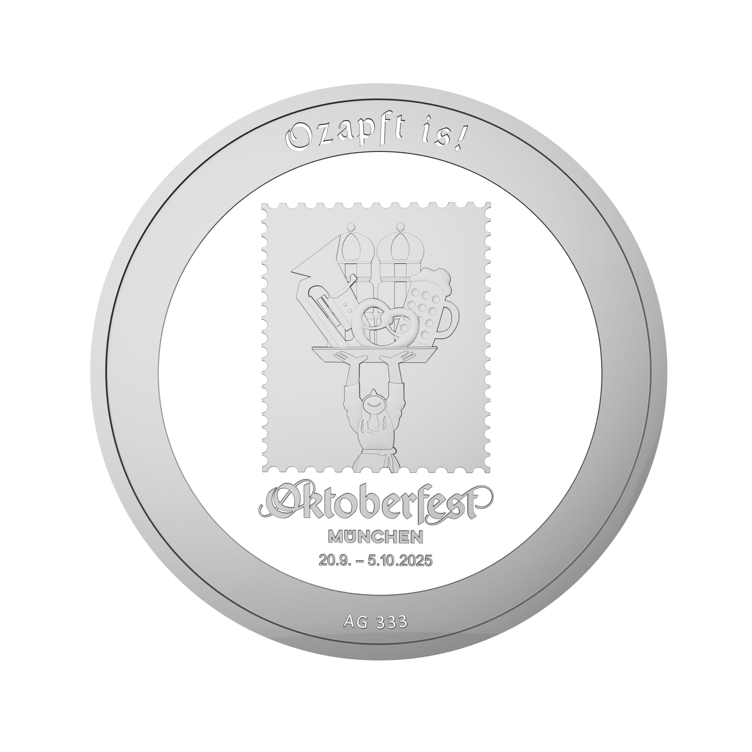 Oktoberfestmedaille Ag 333 Motiv 2025