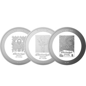 Oktoberfestmedaillen Set Ag 33 Motiv 2026, 2025 & 2024