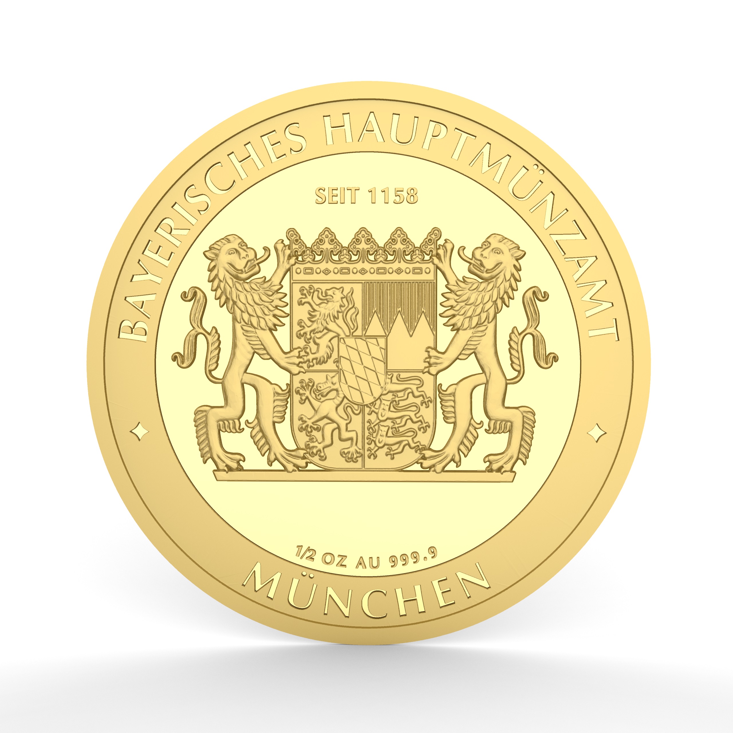 Bayern Thaler 1/2 oz Au Rückseite