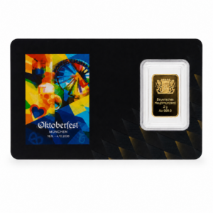 Oktoberfestbarren 2026 2g Gold Vorderseite