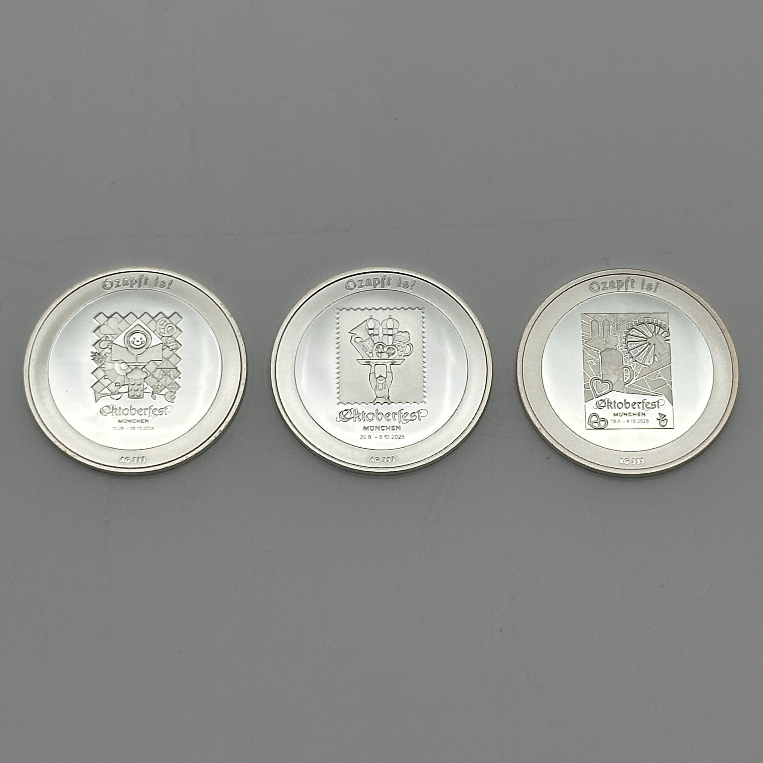 Oktoberfest™ Medaillen-Set 2026, 2025 & 2024 - Ag 333 – Bild 5