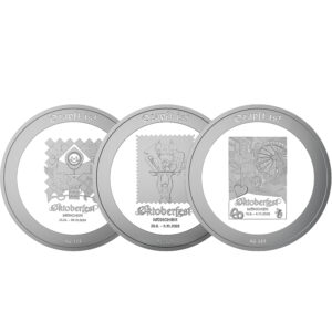 Oktoberfestmedaillen Set Ag 33 Motiv 2026, 2025 & 2024