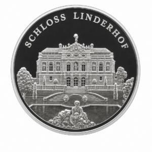 Medaille Schloss Linderhof Vorderseite AG 999