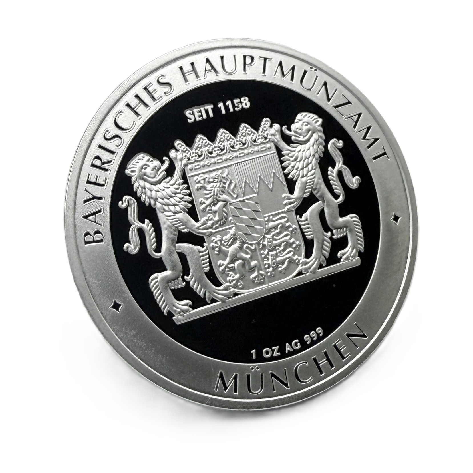 1 Bayern Thaler – 1 Unze Ag 999 teilvergoldet – „Bavaria – 80 Jahre Bayerische Verfassung“ – Sonderedition Rückseite