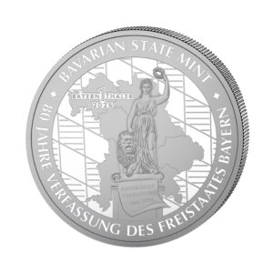 Bayern Thaler Bavaria 1 oz Ag 999 Vorderseite Bavaria mit Löwen und Bayerischer Verfassung